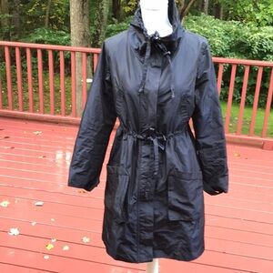 Brown Sugar size 10, Navy shiny Zippered jacket .